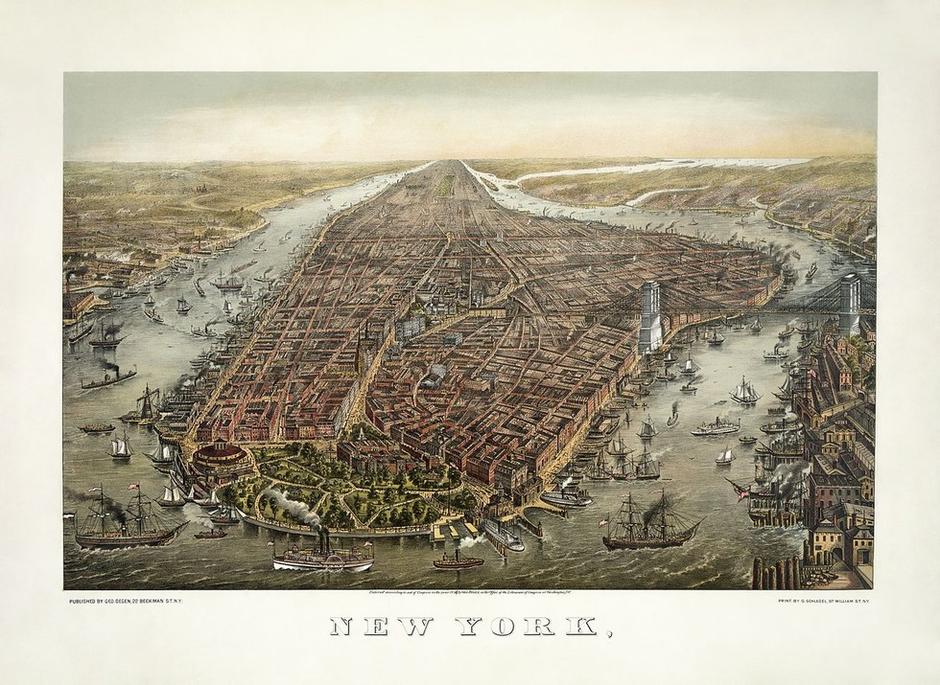 Prikaz New Yorka iz 19. stoljeća | Author: Wikimedia Commons
