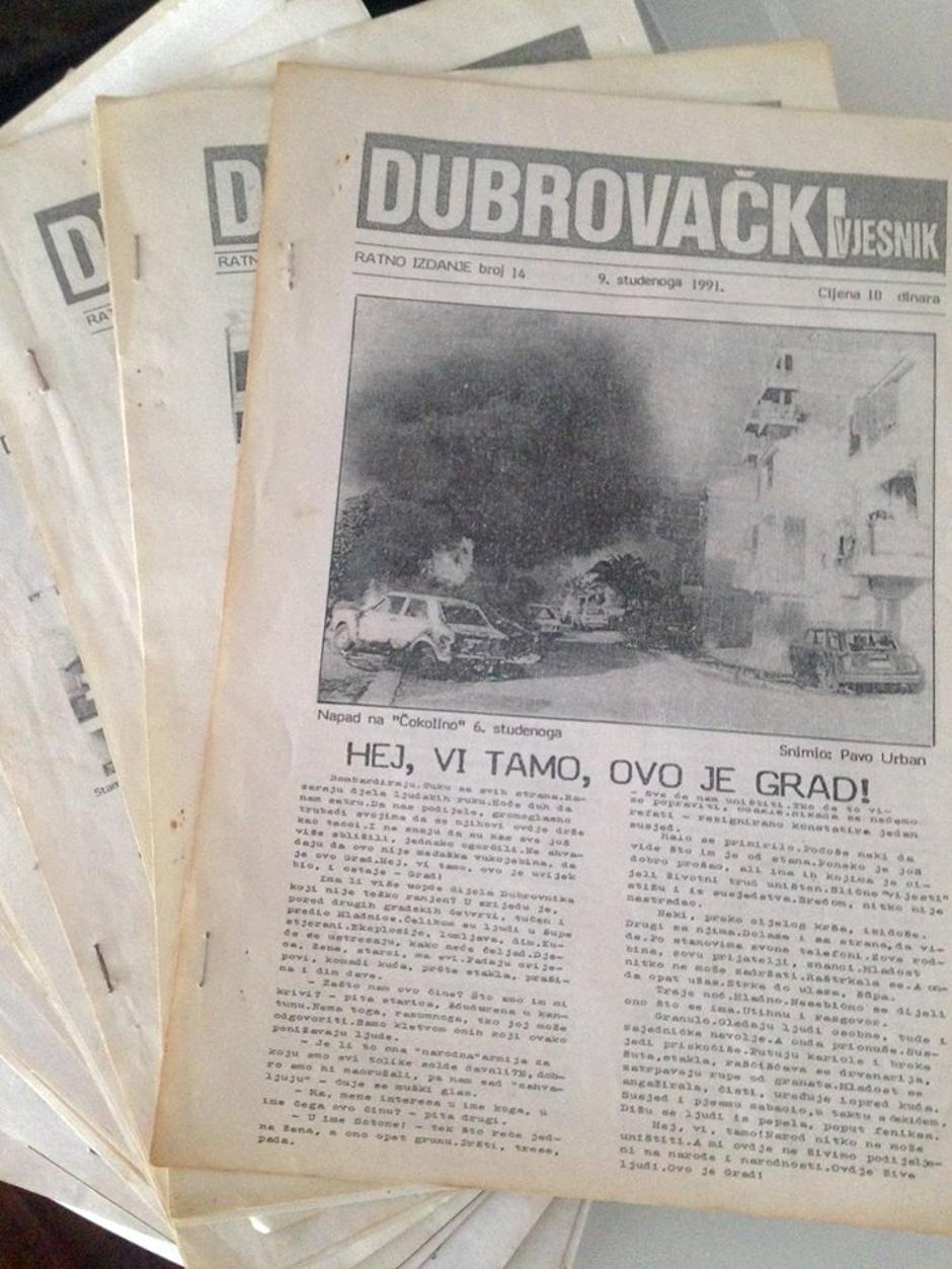 Ratne naslovnice Dubrovačkog vijesnika | Author: Privatna arhiva