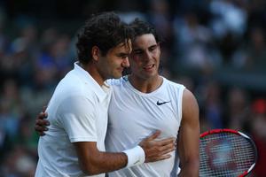 Roger Federer i Rafael Nadal Wimbledon 2008.