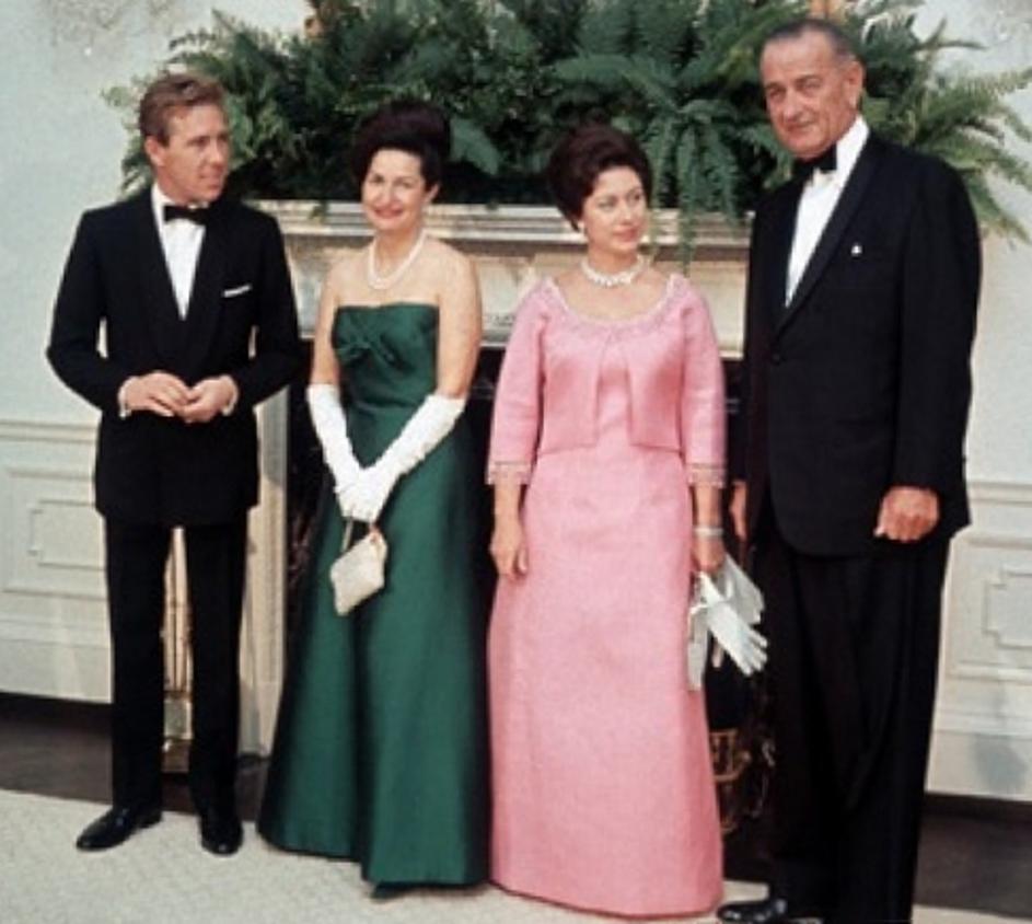 Princeza Margareth i lord Snowdon sa Lyndonom Johnsonom i  Byrd Johnson