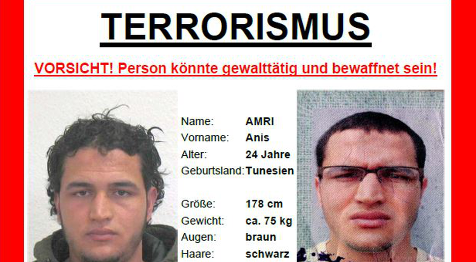 Terorist ISIL-a Anis Amri, Tunižanin koji je kamionom gazio ljude u Berlinu 2016. | Author: Bundeskriminalamt