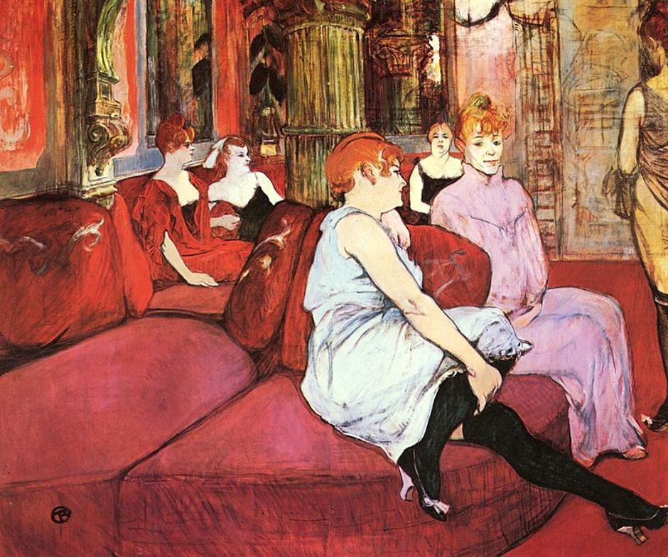 Salon de la rue des Moulins od Henrija de Toulouse-Lautreca | Author: Wikipedia