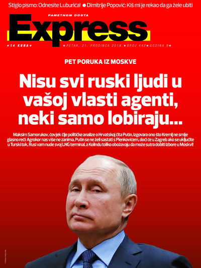 Naslovnica Express - Putinovi ljudi