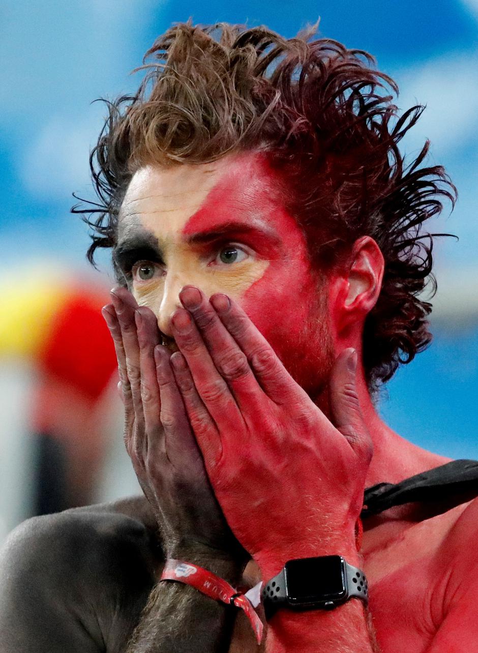 Belgijski navijač razočarn gubitkom utakmice od Francuske | Author: Toru Hanai/REUTERS/PIXSELL