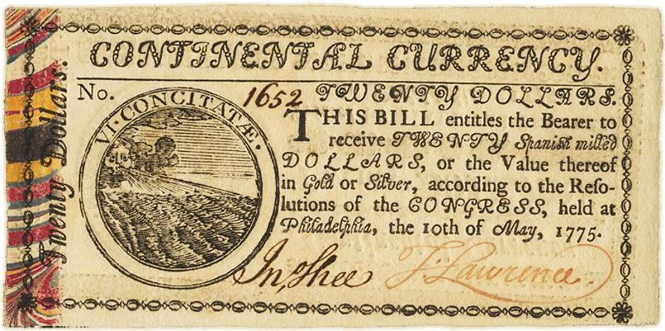Continental - američka novčanica iz 1775. | Author: Pinterest