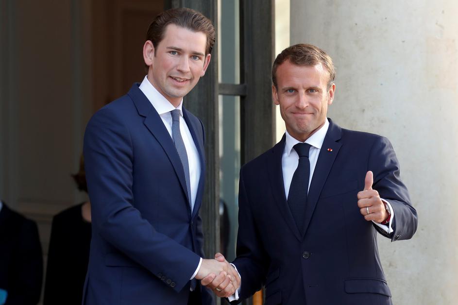 Sebastian Kurz i Emmanuel Macron