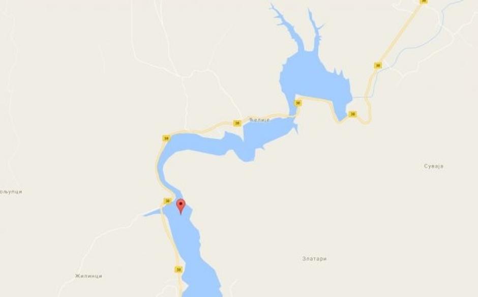 Prikaz jezera Ćelije na Google Mapsu | Author: Google Maps
