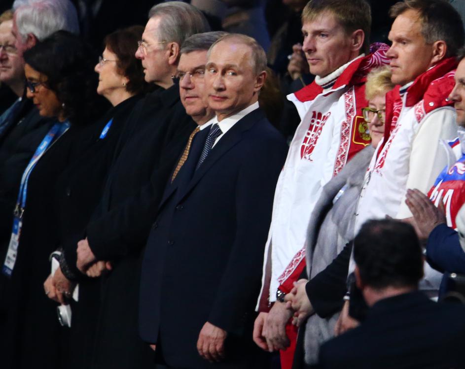 Soči: Vladimir Putin na ceremoniji zatvaranja Zimskih olimpijskih igara