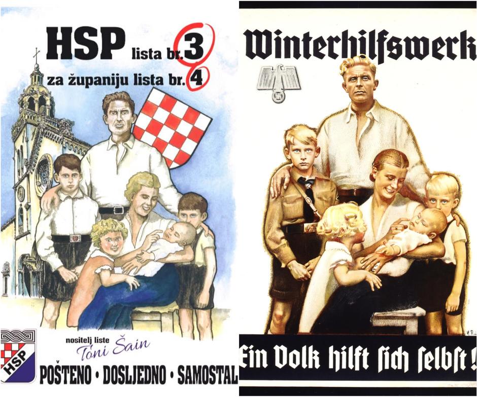 Kolaž HSP i nacisti | Author: screenshot/youtube
