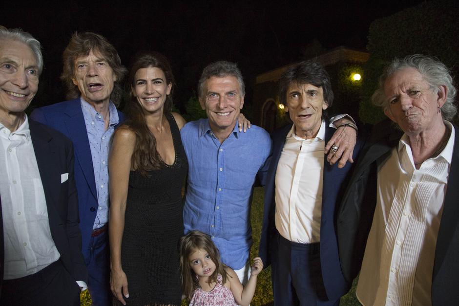 Rolling Stonesi i argentinski predsjednik Mauricio Macri sa suprugom i kćeri | Author: Wikipedia Commons