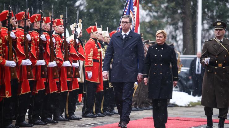 Predsjednica Kolinda Grabar-Kitarović primila u službeni posjet Aleksandra Vučića