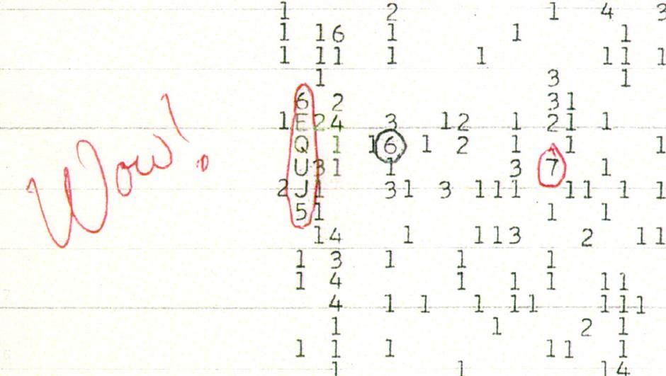 "Wow!" signal iz svemira | Author: Big Ear Radio Observatory/ public domain