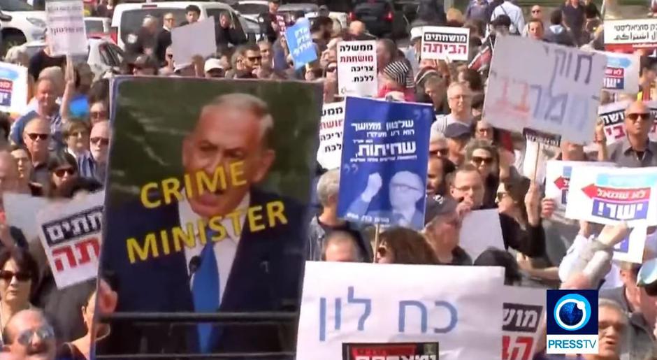 Benjamin Netanyahu kao "crime minister" | Author: YouTube