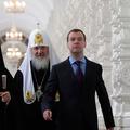 Ruski patrijarh Kiril, carigradski patrijarh Bartolomej I, Dmitrij Medvedev