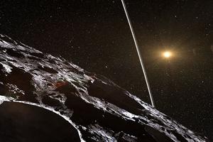 Površina asteroida, ilustracija