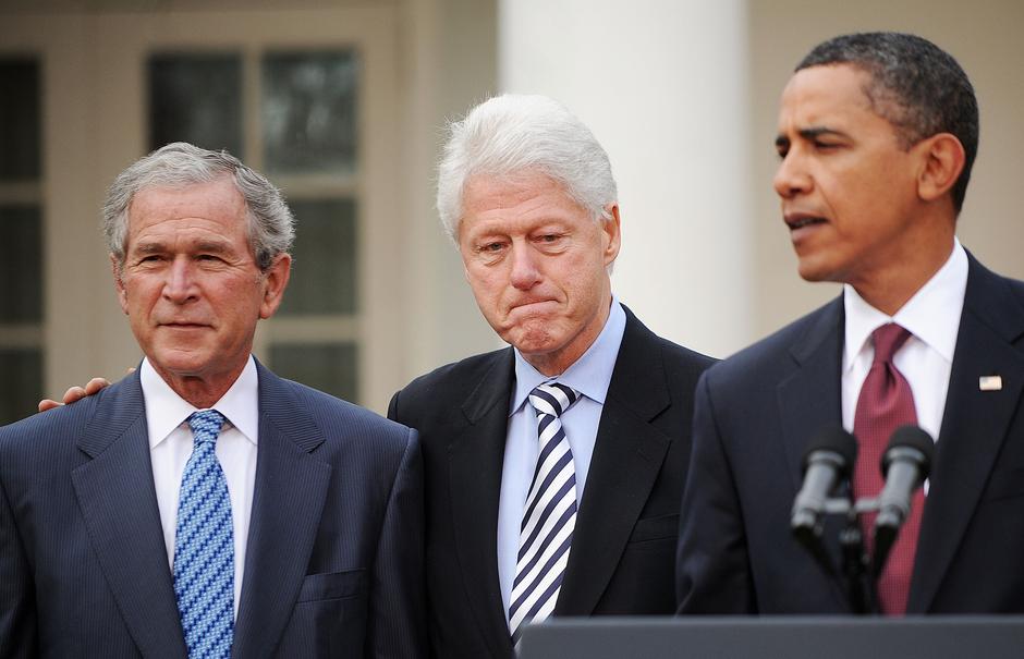 George Bush, Bill Clinton i Barack Obama | Author: Olivier Douliery/Press Association/PIXSELL