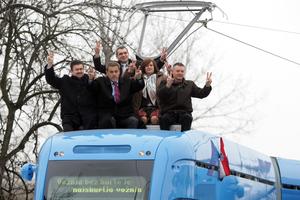 Milan Bandić na novom niskopodnom tramvaju