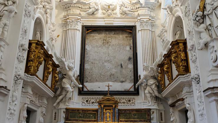 Prazni okvir u crkvi iz koje je nestala Caravaggijeva slika
