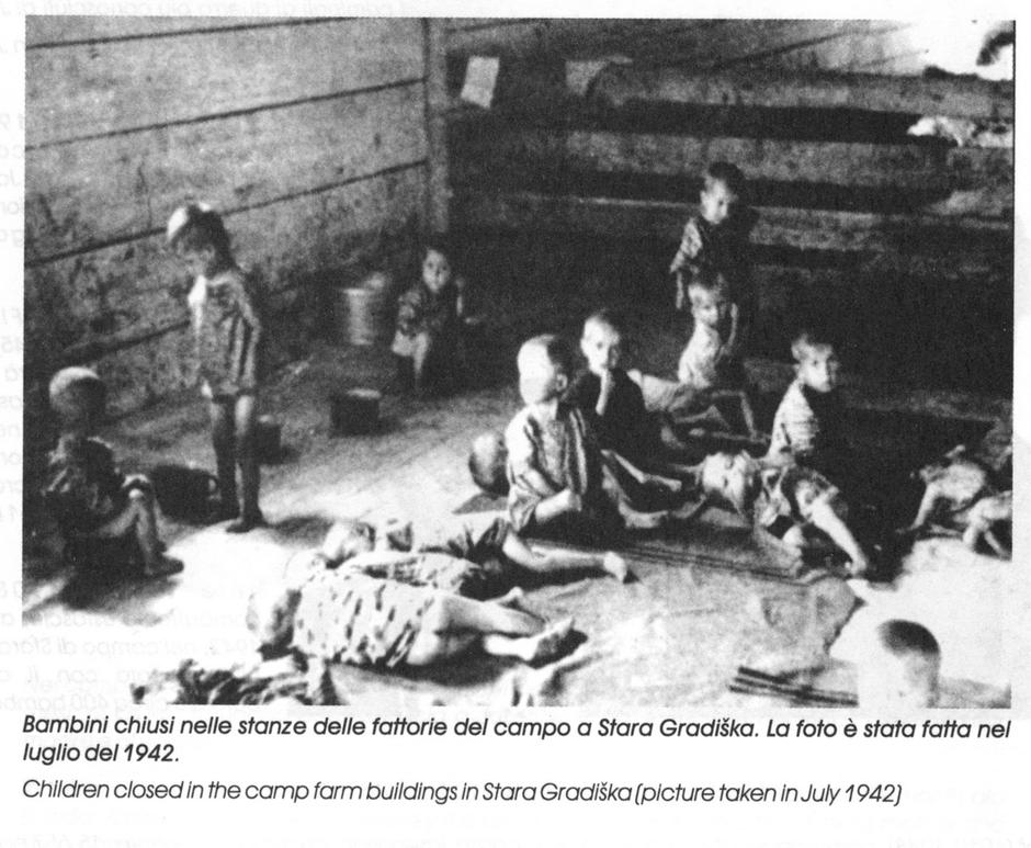 Kozaračka djeca, scene iz kompleksa logora smrti u Jasenovcu, 1942. | Author: public domain