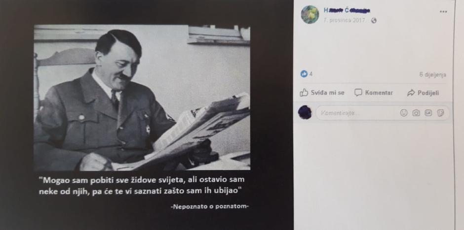 Komentari i objave Hitlera na društvenim mrežama | Author: Screenshot