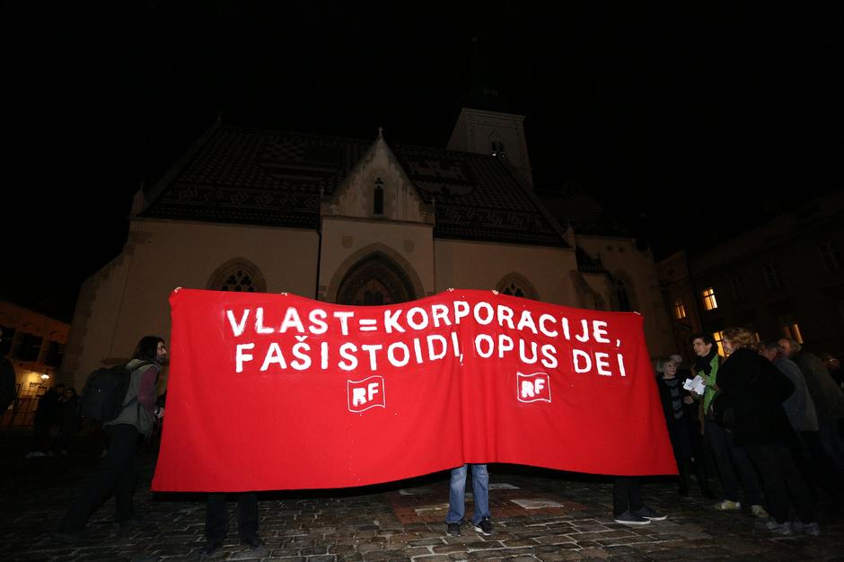 Preko tisuću "izdajnika" okupilo se na prosvjedu Radničke fronte | Author: Anto Magzan (PIXSELL)