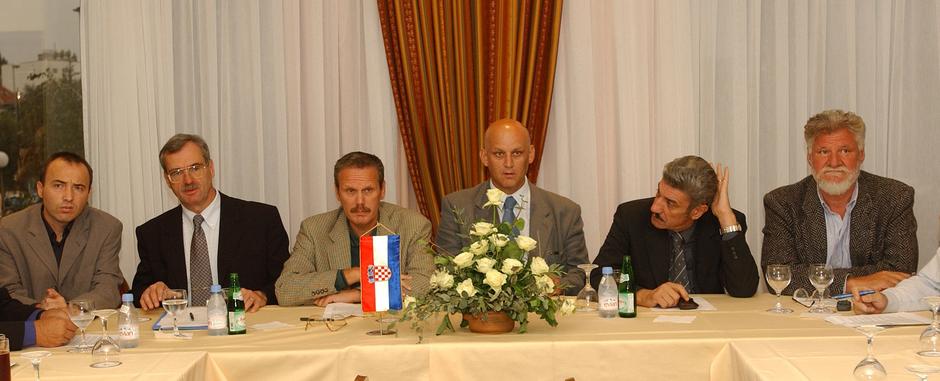 Slobodan Praljak, Rojs, Lošo, Krstičević, Hebrang, Ćosić; 2002. | Author: Željko Lukunić/PIXSELL