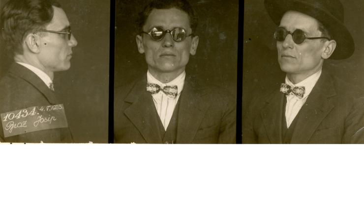 J. B. Tito, fotografija za policijsku evidenciju, 1928.