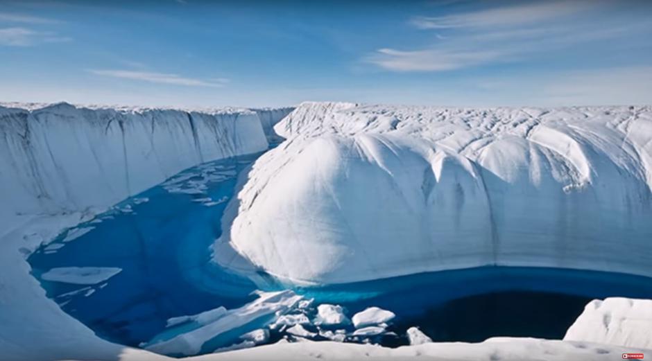 Kanjon nastao u ledu Grenlanda uslijed otapanja | Author: YouTube