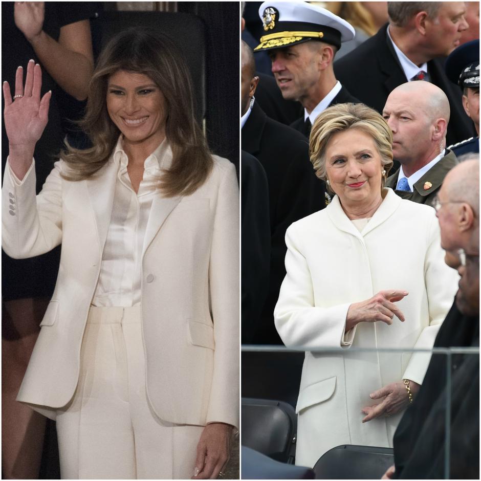 Melania Trump i Hillary Clinton u bijelom | Author: Douliery Olivier/Press Association/PIXSELL i Pat Benic/DPA/PIXSELL
